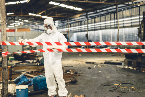Professional Sewage Cleanup technician working in Bastrop, TX